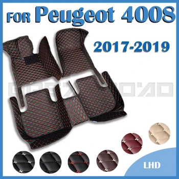 Автомобильные коврики для Peugeot 4008 2017 2018 2019 Пользовательские автоматические накладки для ног, автомобильные ковровые покрытия, Аксессуары для интерьера