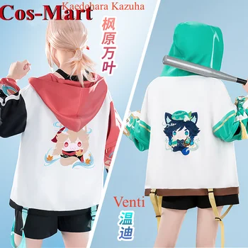 Cos-Mart Game Genshin Impact Kaedehara Kazuha Venti Пальто Косплей Костюм Little Animal Adventure Group Party Одежда Для Ролевых Игр