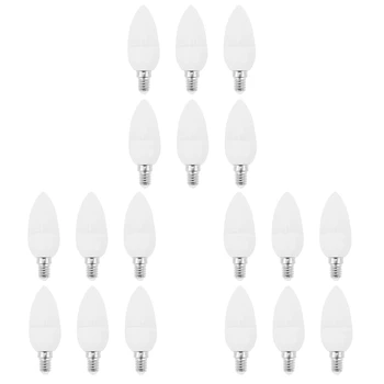 18 шт. светодиодных ламп, подсвечники 2700K AC220-240V, E14 470LM 3 Вт, холодный белый