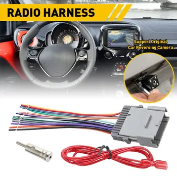 Установка жгута проводов стереоприемника + адаптер антенны для Gmc Pontiac Buick Chevy Модифицированный кабель питания навигации в хвостовой части Авто