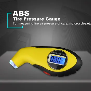 Новый ЖК-электронный измеритель давления в шинах 0-100 фунтов на квадратный дюйм с подсветкой, манометр для шин, Барометры, Тестер для автомобиля, мотоцикла