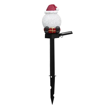 Рождественский снеговик светодиодный солнечный свет Рождественские украшения для дома садовые фонари наружное освещение газонная лампа