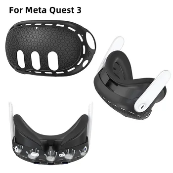 Для Meta Quest 3 Силиконовый чехол для лица Шлем виртуальной реальности Гарнитура Защитная крышка от царапин Защитная оболочка Очки Аксессуары