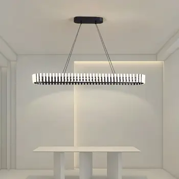 Современная светодиодная люстра в скандинавском минималистичном стиле, подвесные светильники Pandent, атмосфера элитной гостиной, столовой, подвесные светильники