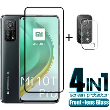 4-в-1 Для Xiaomi Mi 10T Pro Стекло Для Mi 10T Pro Пленка для телефона из закаленного Стекла С Полным Клеем, Защитная пленка для экрана Mi 10T Pro Lite Glass