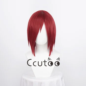 Узумаки Нагато Парики Аниме Нагато Короткие Темно-Красные Синтетические волосы Косплей Парики + Шапочка для парика