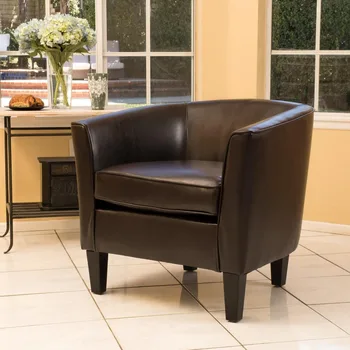 Стул Стул для гостиной Кожаное кресло Коричневые кресла для отдыха Мебель для дома