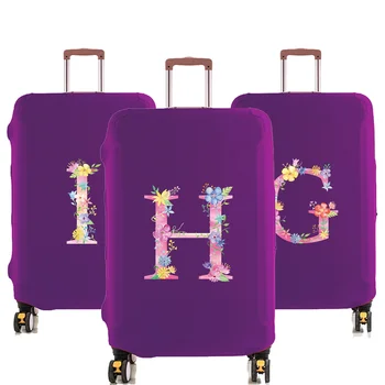 Аксессуары для путешествий, чехлы для багажа, Защитная крышка для дорожного чемодана, Многоразовая Моющаяся серия 18-32 дюймов с розовым буквенным принтом