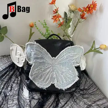 Женская сумка Spice Girl, готический дизайн, панк-бабочка, Ковбойский стиль, Harajuku, портативный рюкзак с откидывающейся крышкой на одно плечо