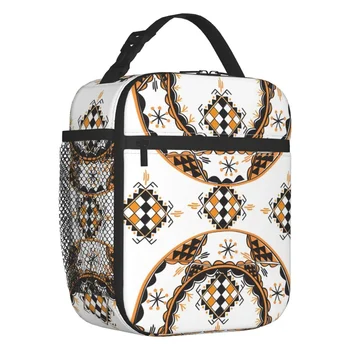 Z Imazighen Изолированная сумка для ланча Для женщин, портативный ковер Kabyle, термоохладитель Amazigh, Коробка для ланча, офис, Пикник, путешествия