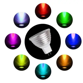 E27 RGB Светодиодный Прожектор 4 Вт Светодиодная Лампа GU10 GU5.3 MR16 Светодиодная RGB Лампочка Высокой Мощности 16 Цветов Изменение Украшения Дома Пульт Дистанционного Управления