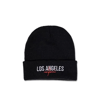 Лос-Анджелес, США, Вязаная шапка с двойными контурными принтами, Модные Повседневные Зимние мужские шапки, теплые Индивидуальные панковские кепки