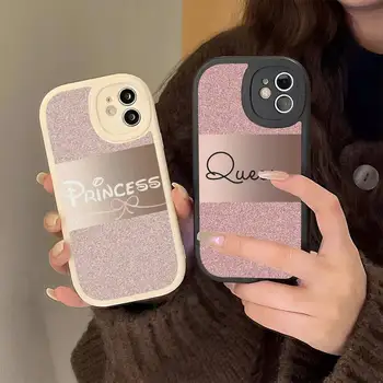 Розовое Золото, Розовый Чехол Для телефона Princess Queen, Жесткий Кожаный Чехол для Телефона iPhone 13 12 Mini 11 14 Pro Max Xs X Xr 7 8 Plus 6 6s