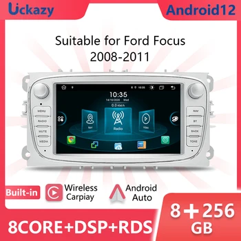 Автомобильный Мультимедийный Плеер Android12 Для Ford Focus 2 3 4 mk2 Kuga Mondeo Fiesta TransitConnect S-C MAX tereo GPS 4G Навигация Аудио