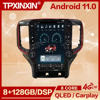 Bluetooth-радиоприемник с Android 11 Tesl-экраном для Dodge RAM 1500 2500 2018 2019 2020 2021 2022 Головное устройство навигации GPS IPS