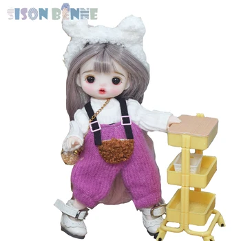 СИСОН БЕННЕ 16 см девочка кукла мини игрушка в подарок для детей Кукольное тело с полным комплектом одежды парики