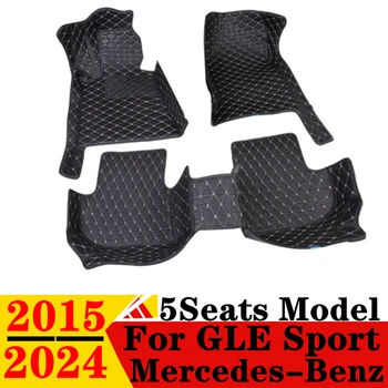 Автомобильные Коврики Для Mercedes-Benz GLE Sport 5 МЕСТ 2015-2024 Водонепроницаемый XPE Custom Fit Передние и Задние Детали Покрытия FloorLiner Ковер