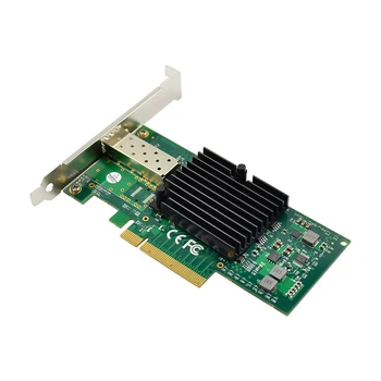 1 ШТ. Серверная волоконно-оптическая сетевая карта с одним оптическим портом сетевой карты 10G SFP + 82599EN чип PCIE X4