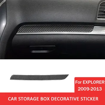 Наклейка из углеродного волокна, декоративная наклейка для автомобильного ящика для хранения Ford Explorer 2009-2013, аксессуары для авто интерьера