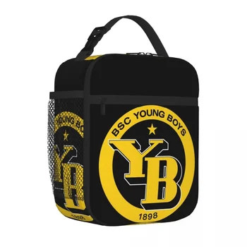 Швейцарские футбольные фанаты BSC Young Boys Берн, Швейцария, Изолированные пакеты для ланча, термосумка, сумки для пикника, сумки для женщин и детей