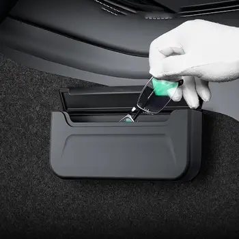 Сумка-органайзер для автомобильного сиденья, ключей от мобильного телефона, аксессуаров, черный органайзер для центральной консоли автомобиля для Tesla Model 3/Y X9I2