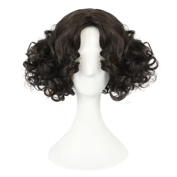 10-дюймовый синтетический парик с короткими вьющимися черными волосами Mirabel для косплея на Хэллоуин, День Благодарения, Рождество