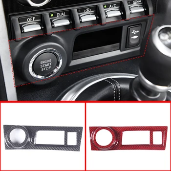 Для Toyota 86 GT86 Subaru BRZ ZC6 2012-2021 Автомобильная Кнопка Запуска С Одной Кнопкой Декоративная Рамка Наклейка из настоящего углеродного волокна аксессуары