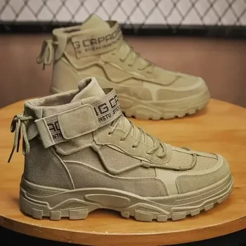 2023 Мужские ботинки, тактические армейские ботинки, уличная походная зимняя обувь, легкие нескользящие мужские ботильоны-дезерты, Bota Masculina
