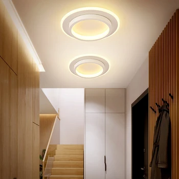 Современный светодиодный потолочный светильник 220 В для спальни, коридора, балкона, прохода, Современная люстра мощностью 24 Вт, потолочный светильник для поверхностного монтажа для дома