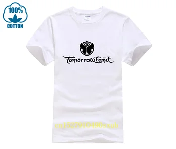 Футболка С коротким рукавом Футболки с круглым вырезом Футболки для электронной музыки Tomorrowland Мужские Классические хлопчатобумажные футболки для отдыха