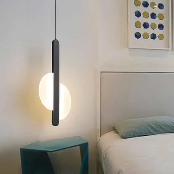 Постмодернистские светодиодные подвесные светильники для гостиной, прикроватной тумбочки в спальне, настенного декора, геометрических светильников, подвесных светильников для кухни.
