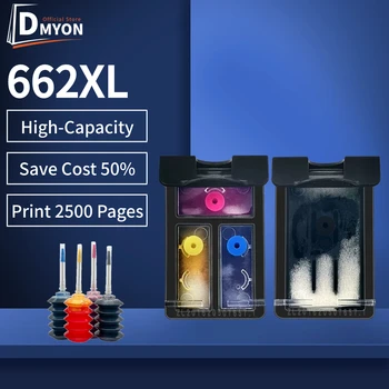 DMYON 662XL Замена чернильного картриджа hp662 для принтера Deskjet 1015 1515 2515 2545 2645 3545 4510 4515 4518