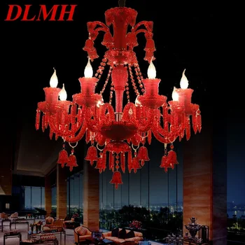 Подвесной светильник DLMH из хрусталя в роскошном стиле, Европейская лампа-свеча, Художественная Гостиная, Ресторан, Спальня, Вилла, Люстра