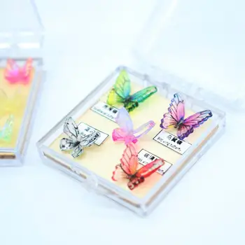 Реалистичная коробка с бабочками Реалистичная миниатюрная коробка с бабочками Видимая красочная модель украшения для кукольного домика Diy Crafts