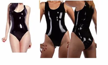 100% Латексный Фетиш-Резиновый Купальник Gummi Mold Body Swimsuit Черный Латексный Боди