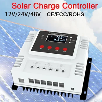 Умный Солнечный Контроллер заряда с WiFi App Control для 12 В/24 В/48 В 10A 20A 30A 40A 50A 60A Литиевых и Свинцово-кислотных аккумуляторов