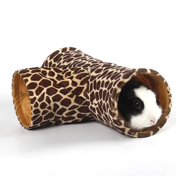 Складная леопардовая домашняя кошка, туннельное отверстие для домашних кошек, обучающая игрушка для маленьких домашних кошек, Кролик, игрушка для игр с животными, туннельная трубка