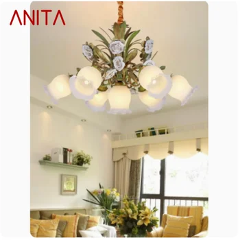 Американская садовая люстра ANITA, корейская креативная теплая лампа для гостиной, столовой, травы
