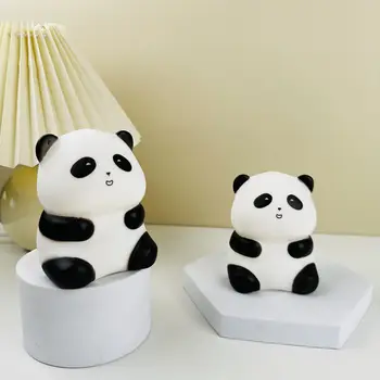 Kawaii Panda LED Light Художественное Творческое украшение Настольная лампа для комнаты Беспроводной детский ночник Милая электронная свеча