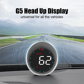 USB HUD GPS Компас Автоаксессуары Автомобильный головной дисплей Спидометр об/мин МИЛЬ/ч Светодиодная подсветка Универсальный цифровой сигнализатор G5