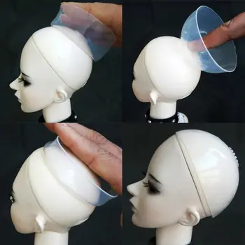 Новый 1/3 1/4 1/6 1/12 Силиконовый головной убор для куклы BJD, чехол для париков из силикагеля