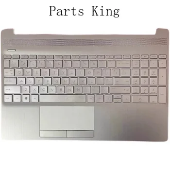 Новая клавиатура с подставкой для рук с подсветкой для HP 15-DW 15s-DU 15s-DY TPN-C139 L52022-001 серебристого цвета