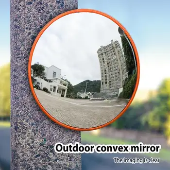 Новое выпуклое зеркало Защитное зеркало Профессиональное дорожное зеркало для дорожного движения 30 см Наружное поворотное вогнуто-выпуклое зеркало
