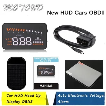 Новый 3-дюймовый HUD-дисплей X5 OBD2 Температура воды в автомобиле, Спидометр, головной дисплей Hud, электронные автомобили Hud
