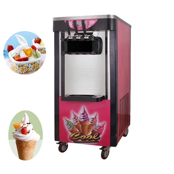 PBOBP Новая настольная маленькая машина для приготовления мягкого мороженого мощностью 2100 Вт, машина для приготовления мороженого с тремя вкусами