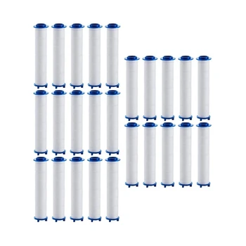25ШТ Универсальных фильтров Полипропиленовые хлопчатобумажные Фильтры для душа Сменные фильтры для воды для душа