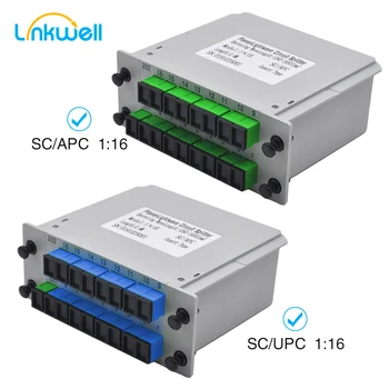10 шт./лот SC APC UPC PLC Splitter 1X16 Волоконно-оптический соединительный разветвитель FTTH вставного типа 1:16