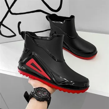 Новый дизайн, водонепроницаемая резиновая обувь для рыбалки, непромокаемые мужские уличные нескользящие легкие походные ботинки, прочные непромокаемые ботинки для рыбалки