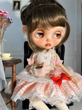 ICY DBS Blyth 30 см 1/6 Кукольная Одежда OB24 Милая Девушка, Кукольное платье из сладких конфет с кружевными Чулками, Подарочная Игрушка для девочек, Одежда из аниме