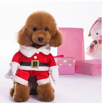 Трансформирующая одежда для собак, рождественская одежда для собак Санта-Клауса, модель стоящей собаки Санта-Клауса